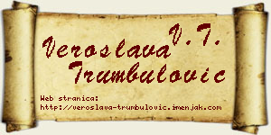Veroslava Trumbulović vizit kartica